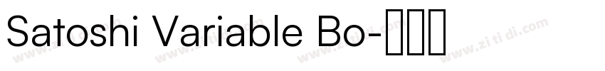 Satoshi Variable Bo字体转换